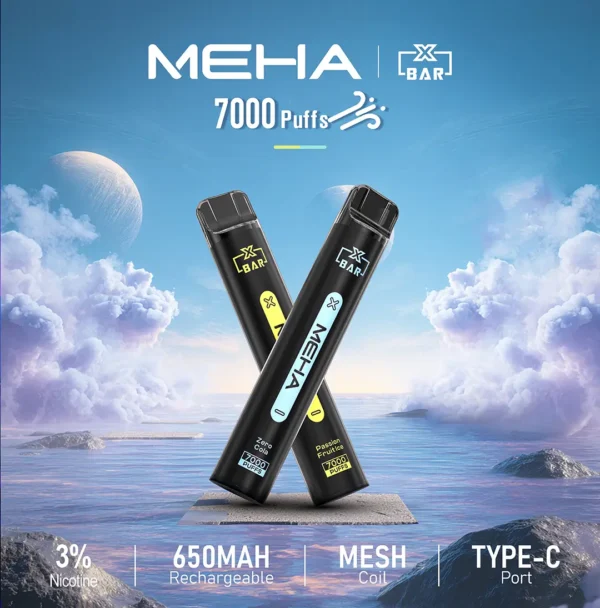 443a041ec20ac873464e45ded4706308.webp MEHA XBAR 魅嗨 小黑條 7000口 拋棄式電子煙|具備 3% 尼古丁鹽黃金配方與極強冰感體驗,採用 Mesh 芯爆發力強,搭配 650mAh 大電量可充電長效續航