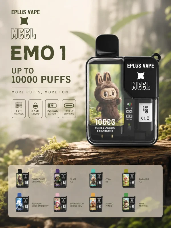 ChatGPT-Image-2026年9月4日-上午12_02_55.webp MEEL Labubu 聯名 10000口 拋棄式電子煙|具備 8.5ml 巨量油倉與 550mAh 強力續航,採用 3% 尼古丁鹽順滑比例搭配 Mesh 芯極致還原果香