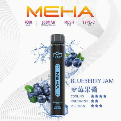 MEHA-XBAR-拋棄式-7000口小黑條-15.webp MEHA XBAR 魅嗨 小黑條 7000口 拋棄式電子煙|具備 3% 尼古丁鹽黃金配方與極強冰感體驗,採用 Mesh 芯爆發力強,搭配 650mAh 大電量可充電長效續航