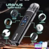 SP2S 天王星 Uranus 開放式注油小煙主機｜具備最大 30W 多檔調節爆發輸出與 1000mAh 大電量，搭配 0.96 吋液晶屏精準顯示，內含 0.6Ω/0.8Ω 空彈並通用小煙煙油