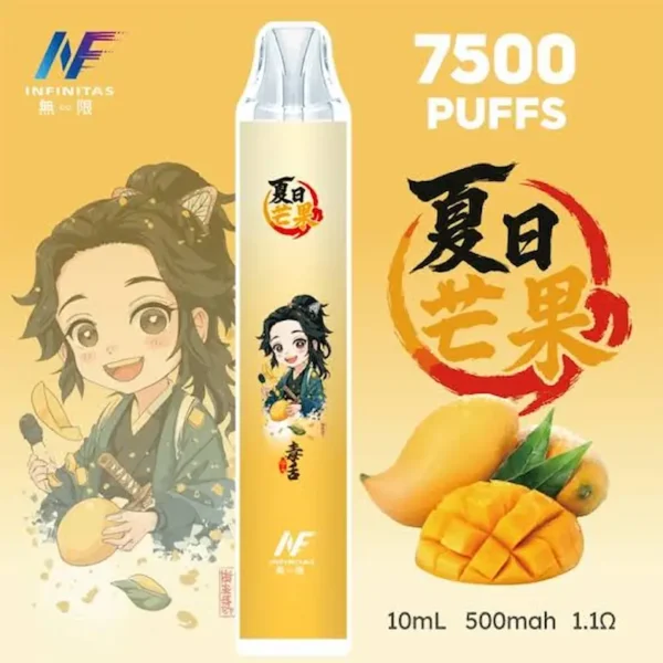 images-1.webp INF 無限 鬼滅之刃聯名 7500口 拋棄式電子煙|具備鬼滅之刃聯名造型與 10ml 大容量煙油,採用 Mesh 網芯爆發口感,配置 550mAh 大容量電芯