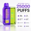 【買一盒煙彈送主機】KEYSTONE FLEX-3 鑰石 25000口拋棄式電子煙｜15ml透明可視油艙，支援三段功率調節與 Type-C充電
