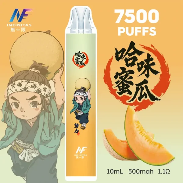 【INF無限-7500口-鬼滅系列-拋棄式】-鬼滅之刃-聯名限定款-7500口13.webp INF 無限 鬼滅之刃聯名 7500口 拋棄式電子煙|具備鬼滅之刃聯名造型與 10ml 大容量煙油,採用 Mesh 網芯爆發口感,配置 550mAh 大容量電芯