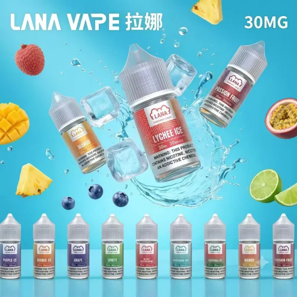 LANA 拉娜 30ml 煙油｜具備 30mg 尼古丁鹽紮實滿足感，口感層次分明不化學且回韻清甜，通用注油小煙主機